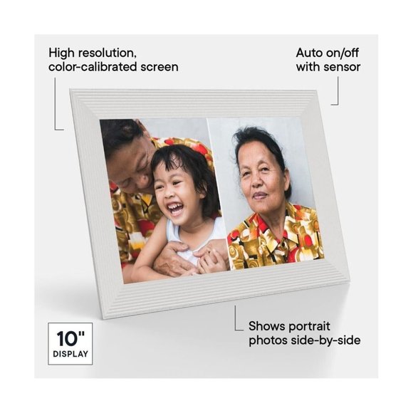 Aura Carver HD Smart Digital Picture Frame 10.1 Inch WiFi Cloud Digital Photo - Picture 3 of 9